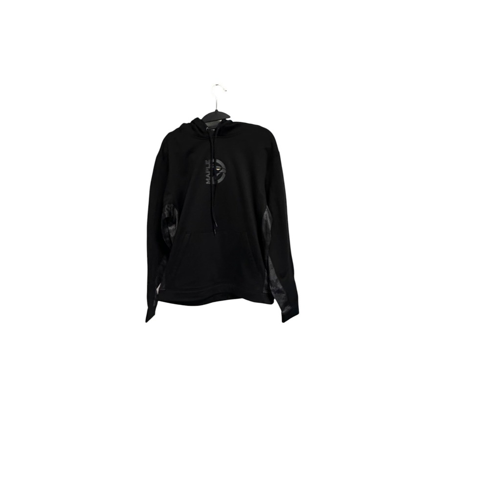 Sport-Tek Hoodie Mens L Black Maple Eagle Graphic Polyester Honeycomb Panel - Picture 6 of 16
